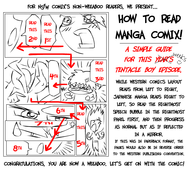 A handy guide on how to read this comic.